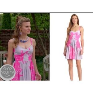 Anthropologie Amanda Uprichard Silk Unicorn Dreams Pink Lavender Dress Medium‎